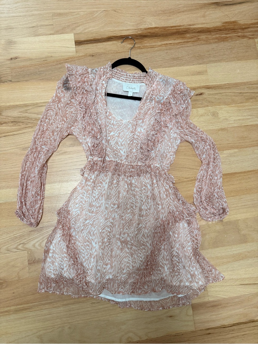 Cleobella Dusty Rose Long-Sleeve Ruffle Dress